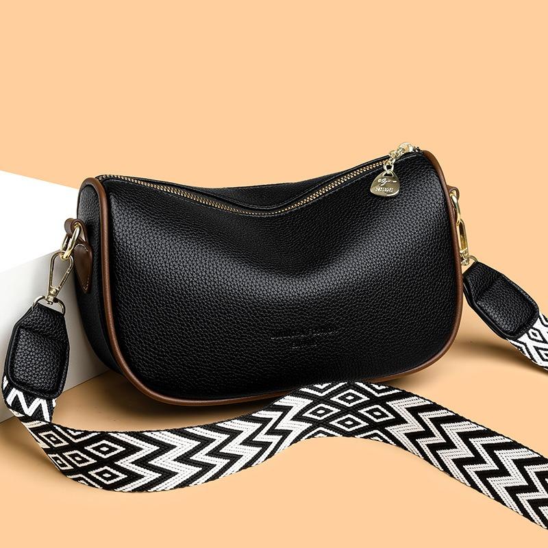 Bolso de Mujer de Cuero Suave Moda Bolso de Hombro Cruzado de Cuero Suave Bolso Almohada Popular