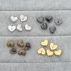 40pcs New 8mm Heart Shape Buttons Mini DIY Coat Buckle Metal Shoes Buckle For 1/6 Clothing Buckles Accessories