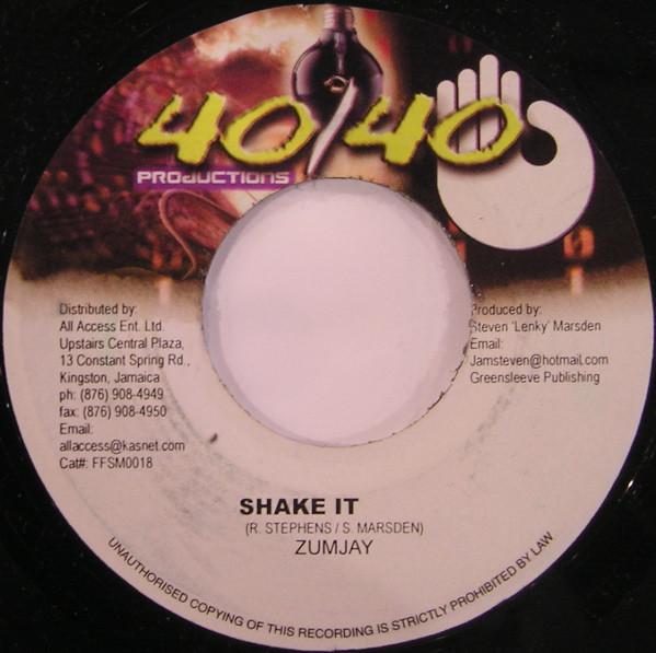 7inch Record ZUMJAY - Shake It FFSM0018 40/40 Productio 2002 Jamaica Reggae, Ska & Dub Used