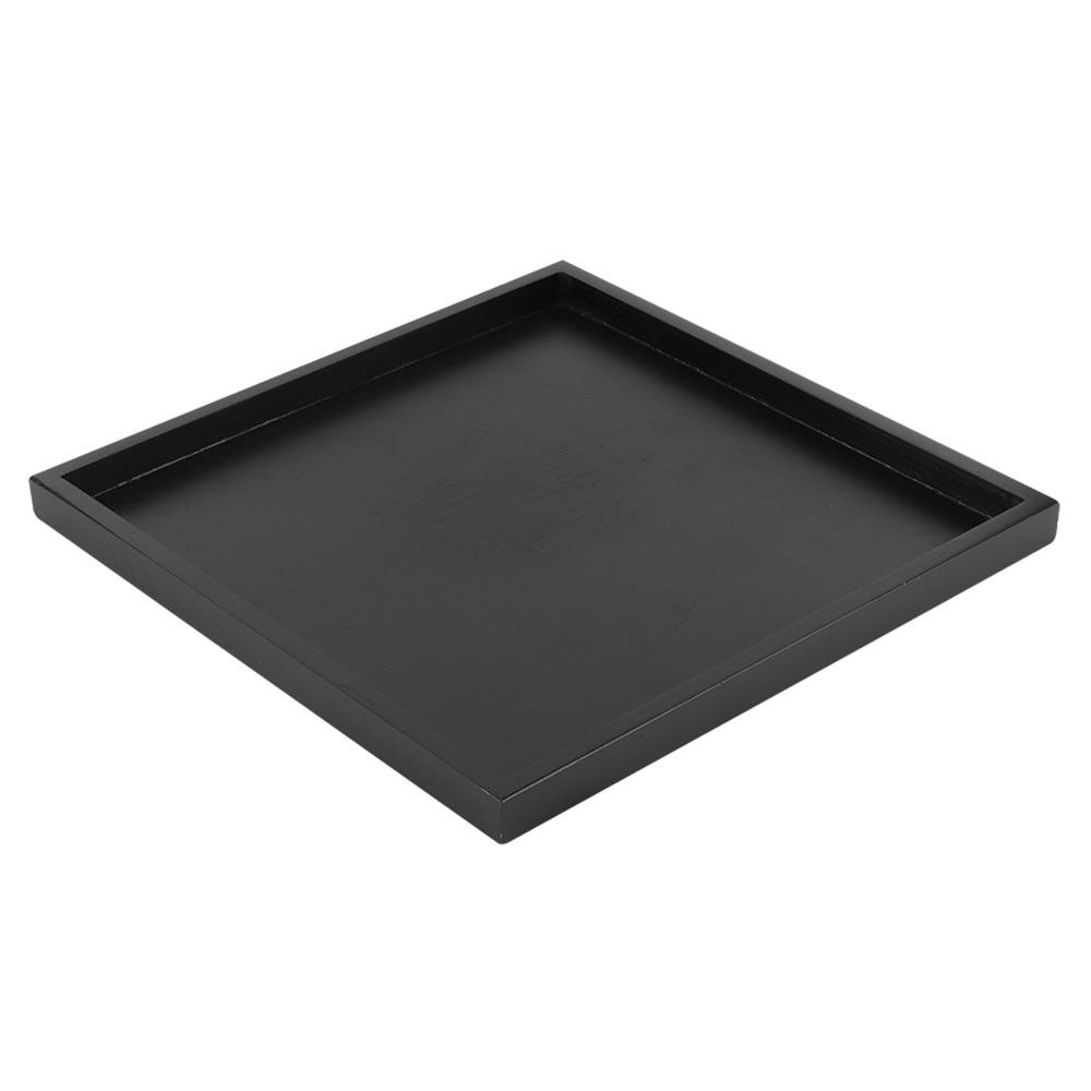 

Square Shape Wood Serving Tray Wooden Material 11.8x11.8 Inch Food Serving Tray Black Color Kitchen Serving Tray Restaurant світло-сірого кольору
