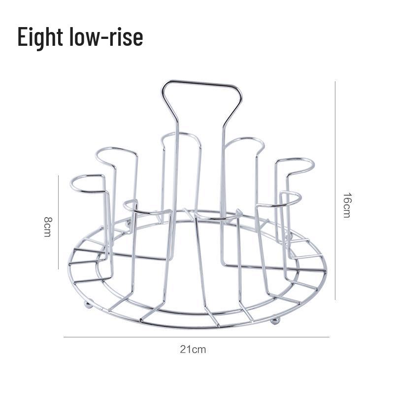 Stainless Steel Upside-Down Glass Holder: Portable Coffee Table Storage Rack
