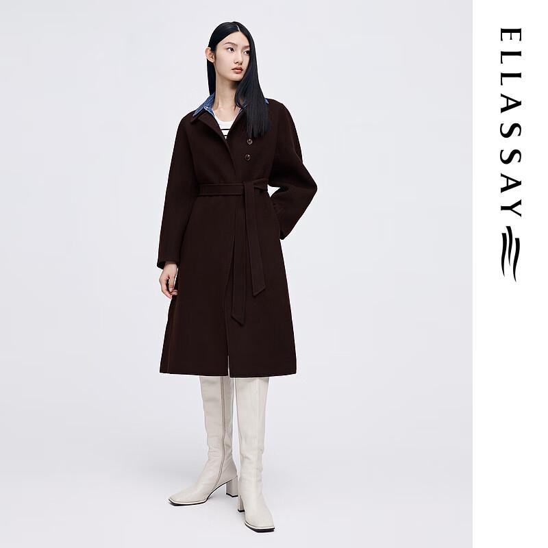 ELLASSAY Women's Elegant Double-faced Wool Coat