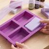 Forma do robienia mydła 4-komorowa Rękodzieło DIY Prostokątna forma do mydła Pudełko na mydło Forma do tostów Robienie lodów