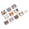 10Pcs Cartoon Cat Car Sticker Vehicle Motorcycle Reflective Scratch Blocking Window Windshield Cute Helmet Sticker Cute Decor