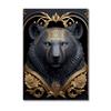 Metal Sculpture Gorilla King Canvas Painting Print Golden Lion Tiger Deer Bull Poster Art Animal Statue Picture Wall Decoration