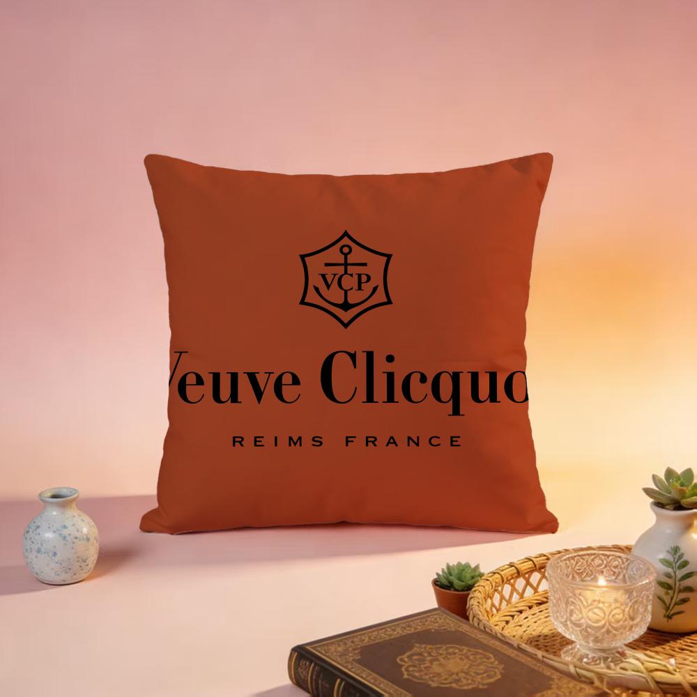 

Fashion VVeuve Clicquoting Cushion Cover Premium SkinFriendly Pillow Case MultiPurpose for Home Office Travel 30X30cm