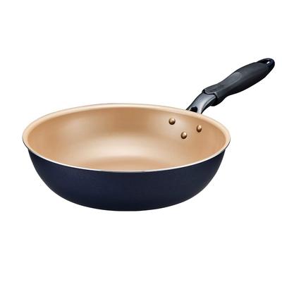 Evercook Deep For Gas Fire Lightweight Days Frying PFOA Doshisha Stir-Fry Pot, 28cm, Only, [500 Warranty] Non-Stick Pan, Free, Navy,