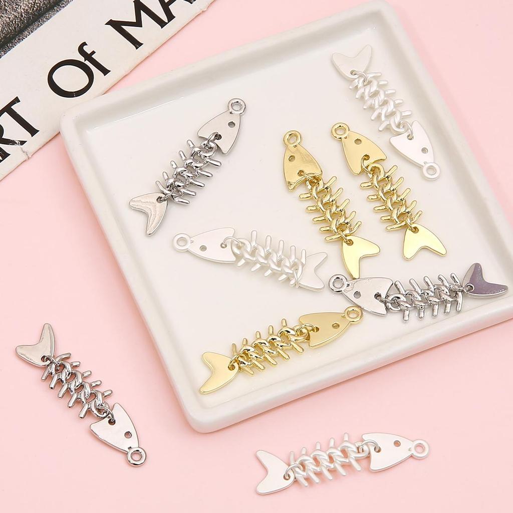 48mm Zinc Alloy Metal Fish Charm Penant for Necklace Keychain DIY Jewelry Craft Making Accessories