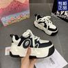 Thick-soled small muffin bottom spring new breathable casual shoes color matching niche board shoes