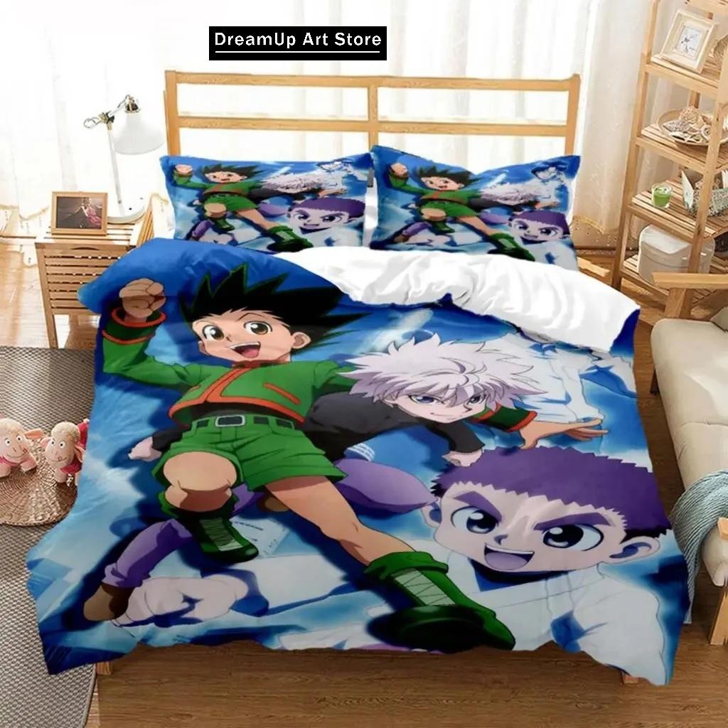 

3D Принт Мода Аниме HUNTER HUNTER Постельное Белье Мальчики Девочки Полуторный Королева Полный Размер Пододеяльник Наволочка Кровать Взрослая Спальня EU Single 90x200cm