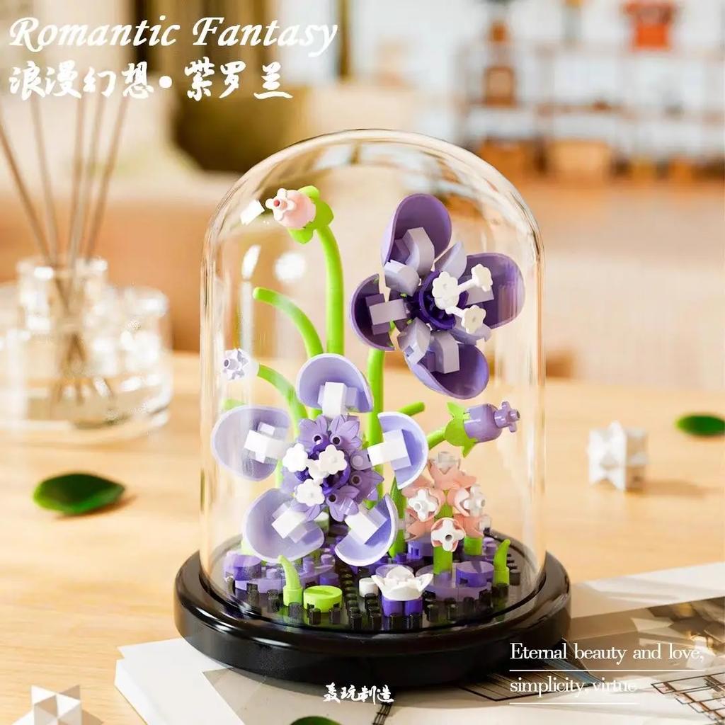 Diy Micro Blume Bausteine ​​Mini Ziegel Partikel Ewige Leben Blumen Hause Dekoration Montage Puzzle Spielzeug Kinder Geschenk
