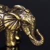 Elephant Brass Elephant Miniatures Brass Lucky Elephant Statue Portable   Desktop
