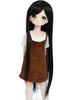 Linfairy 8-9 Inch 1/3 Scale Doll Wig, Figure Wig, BJD Long Wig (Black)