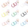 Women Round Candy Color Personality Simple C-shaped Round Earrings Hoop Earrings Women Jewelry