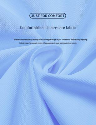 Men's Blue Long-Sleeve Business Shirt - Spring/Autumn Professional Workwear with Pocket Style