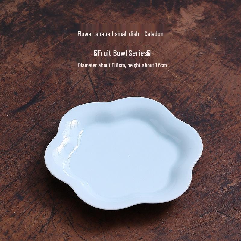 Creative Ceramic Dessert & Snack Plate - Perfect for Tea, Pastries, Moon Cakes, and More