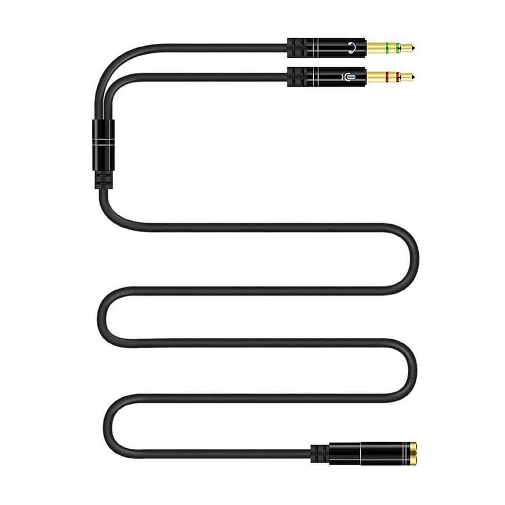 Audio Splitter Cable Distributor Adapter Socket Mobile Phone Headset To Laptop Earphone Microphone