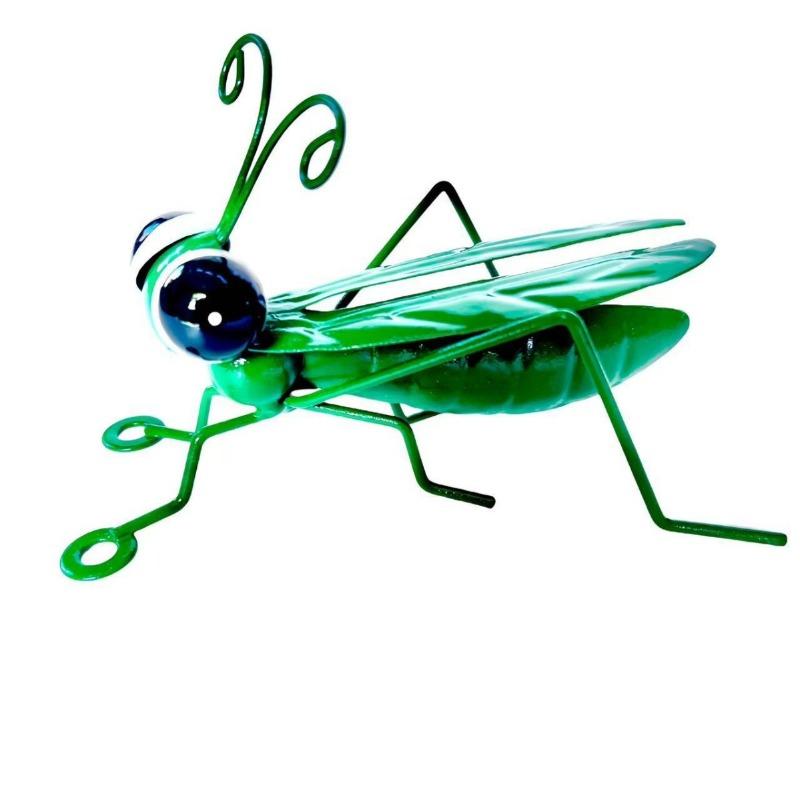 

Iron Locust Ornament Home Office Desktop Decoration Grasshopper Ornament Outdoor Garden Cute Metal Locust Sculpture Handicraft зелёный
