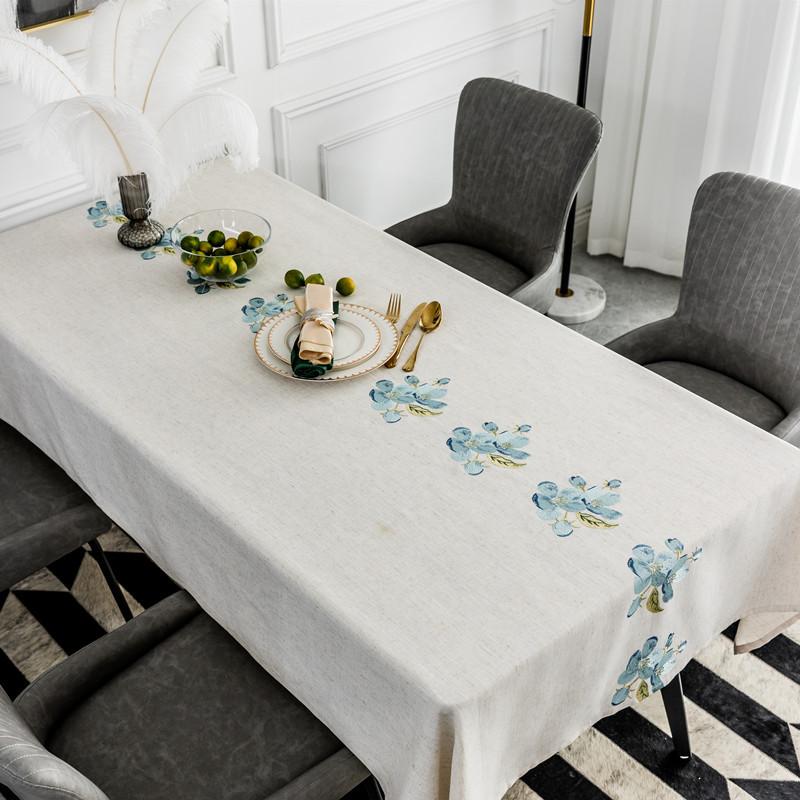 

Amazon Embroidery Embroidery Small Fresh Pink Peach Blossom Tablecloth Curled Edge Rectangular Coffee Table Tablecloth Dining Table Cloth 90x90