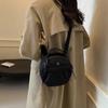 Women's Casual Nylon Crossbody Bag with Adjustable Strap Vintage Solid Color Small Shoulder Bag Polyester Lining for Everyday Use AVE