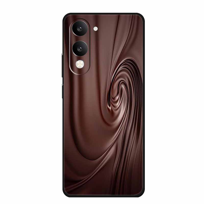 For Vivo Y29T Y29s Case Y 29 T S Coque Flowers Black Silicone Soft Back Cover For Vivo Y19s GT 5G iQOO Z10 Lite Phone Case Funda