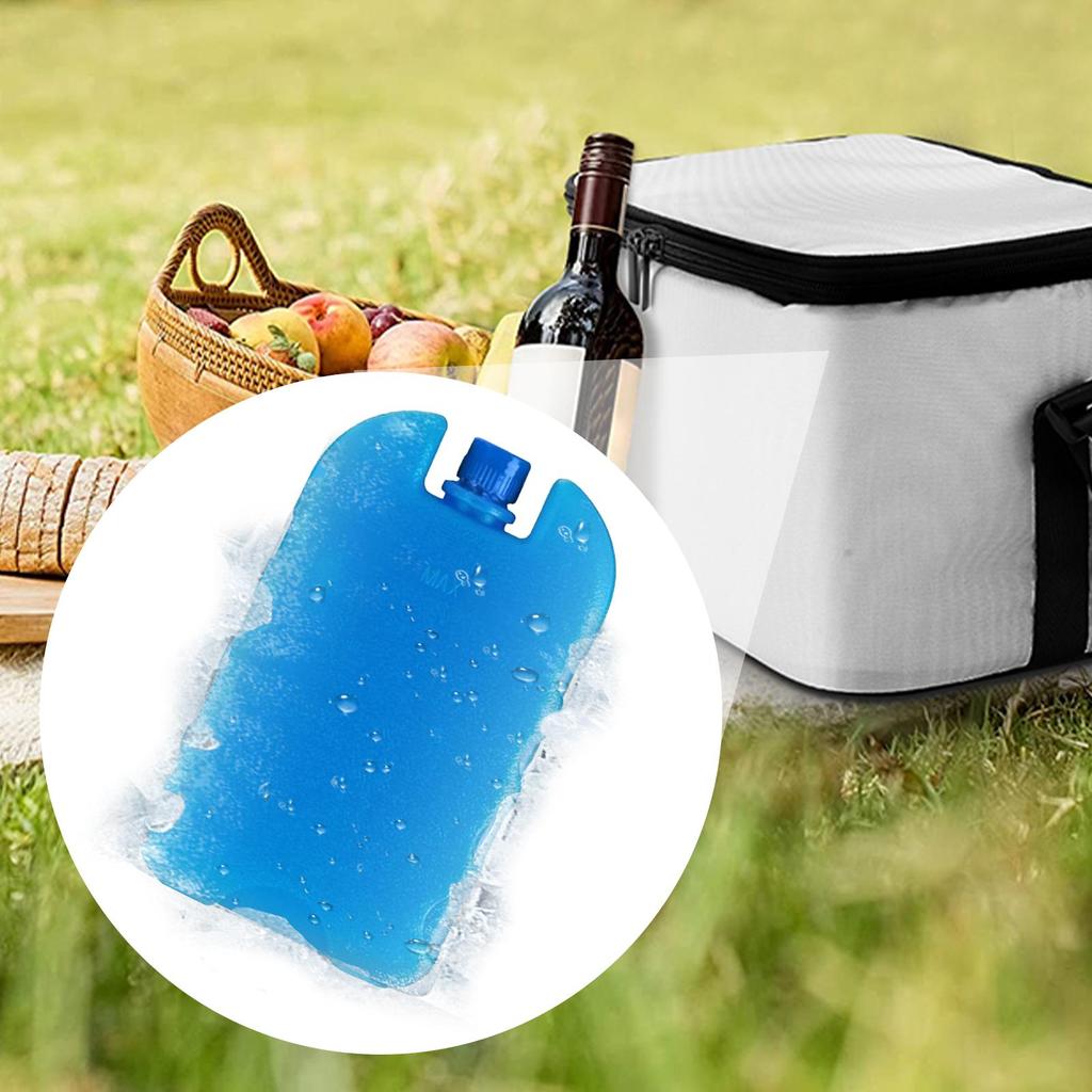 Reusable Ice Box PE Ice Crystal Box Refrigeration Keep Fresh Picnic Cooler Box Durable Air Conditioning Fan Ice Crystal Box