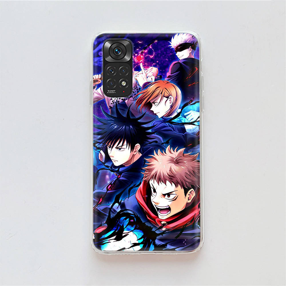 

Чехол DT22 Jujutsu Kaisen для Samsung A04 A14 A23 A34 A54 M23 M33 M52 M53 Realme 10 9 C30S C35 C55 VIVO Y02S Y21 Y33S Y51 X80 Pro Прозрачный чехол VIVO Y17 гагат