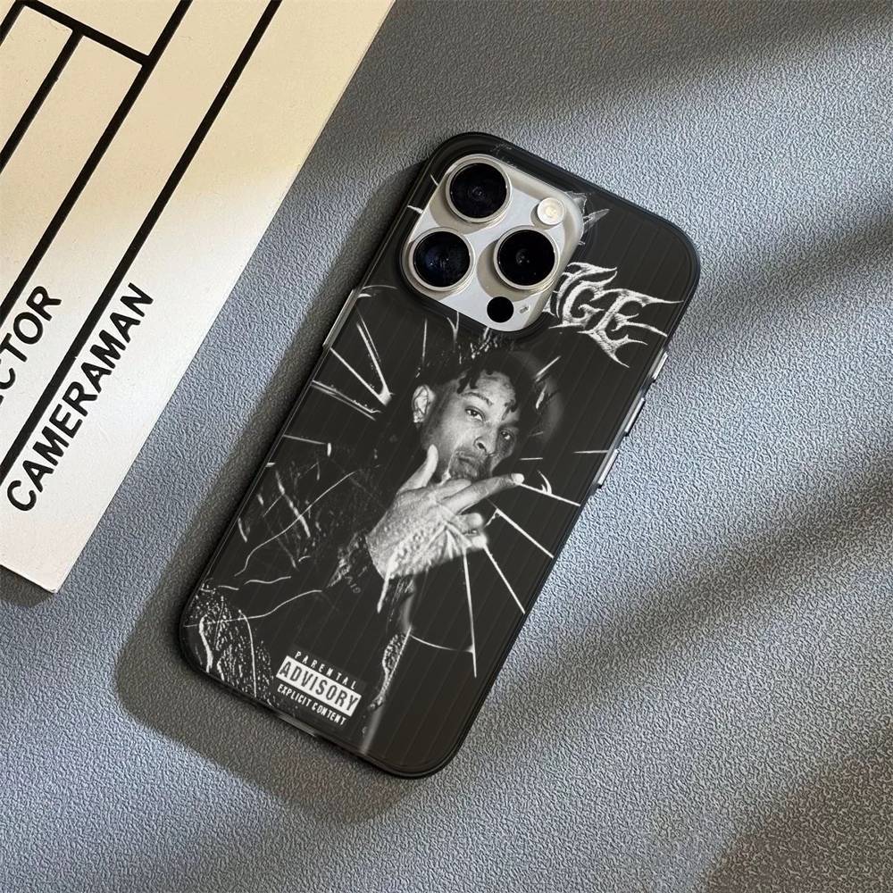

Rapper 21 Savage Phone Case For IPhone 17 16 15 14 13 12 11 Corrugated Frosted Soft Cover Anti-Slip iPhone 13pro max