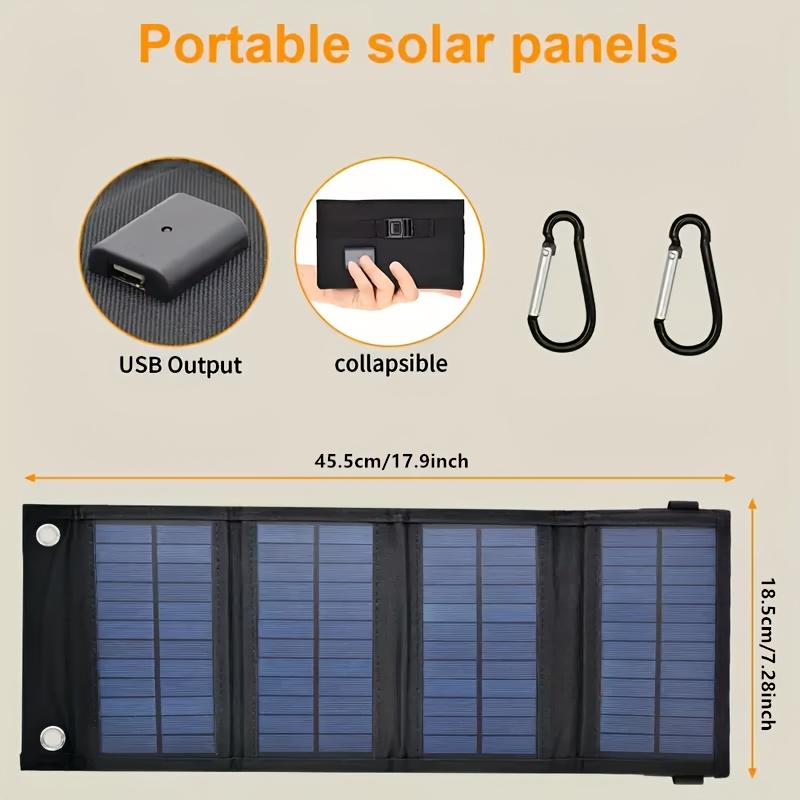 1pc USB  Folding Solar Panel Portable Flexible Small Waterproof 5V Folding Solar Panels Cells For Mobile Phone Battery Charger