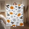 Halloween Flannel Blanket Featuring Jack O Lanterns And Bats For A Festive Touch To Show Appreciation To Your Boss