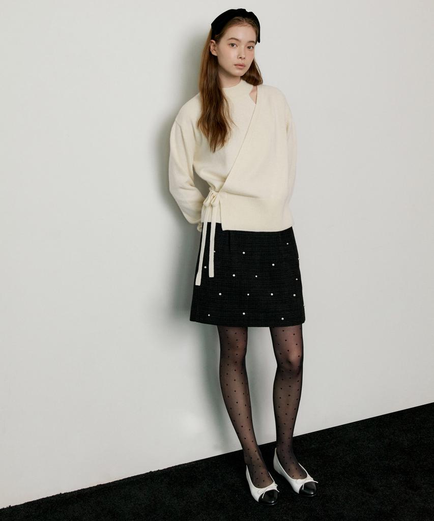 Otte Pearl Tweed Sk_Black