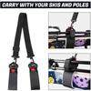 Ski Carrier Strap Ski Strap Shoulder Adjustable Ski Rod Transport Handle Adjustable Shoulder Carrier Lash Handle Straps