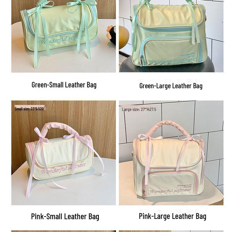 Large Capacity Cute Waterproof PU Zipper Toiletry Bag for Student Travel