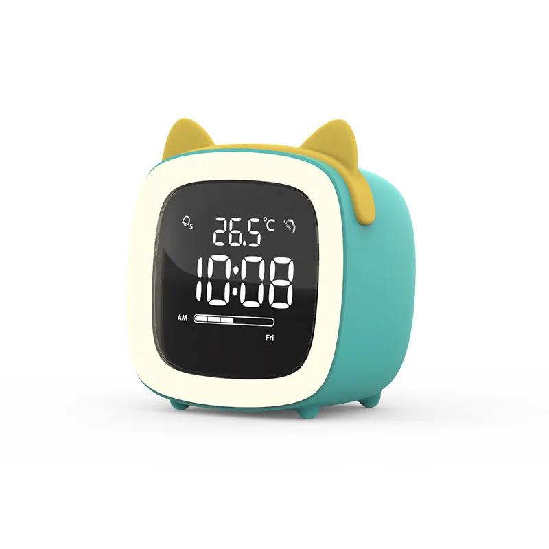 Creative Cross-border Cute Pet TV Alarm Clock Plastic Digital Clock Usb Charging Student Lazy Dormitory Alarm