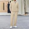 Men's Half-zip Stand-up Collar Long-sleeved Trousers Casual Sports Suit