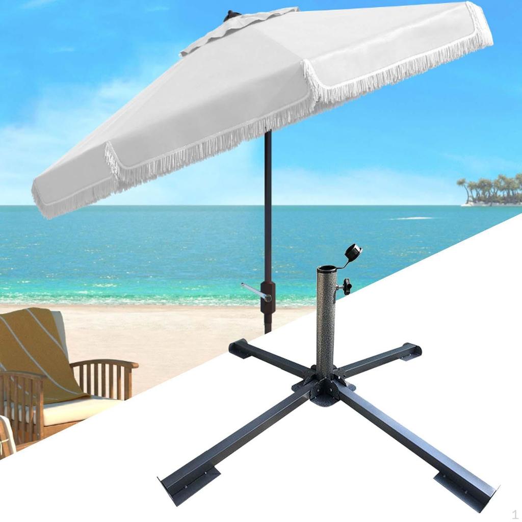 Supporto Pieghevole per Ombrellone da Patio Base da Spiaggia Accessorio Stabilità Premium Ombrelloni da Sole