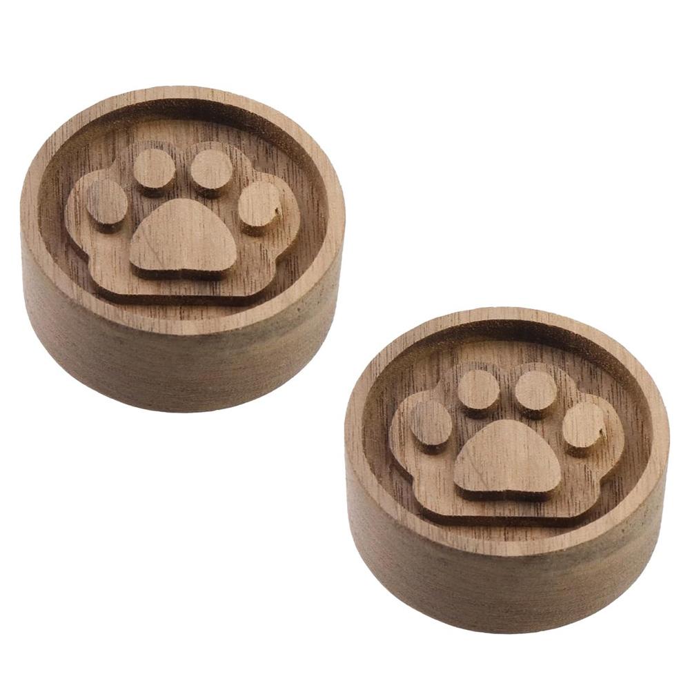 2Pcs Wood Round Cat Claw Car Essential Oil Diffuser Wooden Aromatherapy Round Essential Oils Diffuser for Home Office Bedroom
