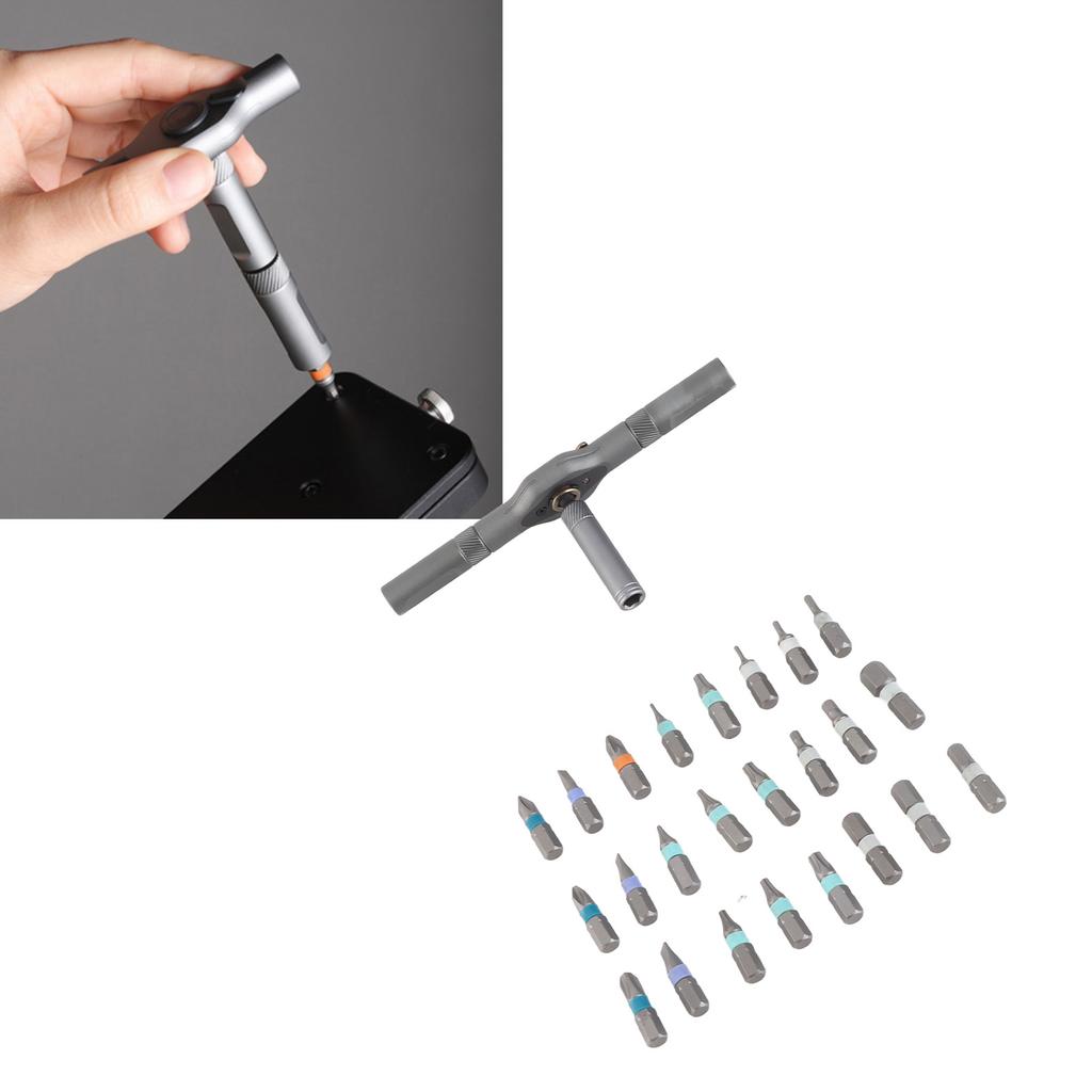 RS1 24 In 1 Multi-purpose Ratchet Wrench Screwdriver S2 Magnetic Bits Tools Set DIY Household Repair Tools Set