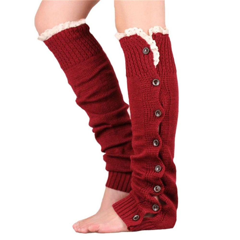 Women Elastic Foot Covers Lace Knitted Socks Ankle Warmer Boot Socks Leg Warmers