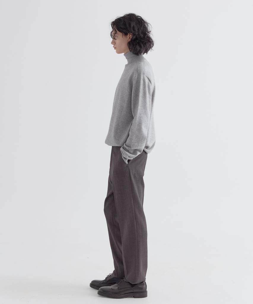 EZIO Hidden Banding Semi-Wide Pants_Charcoal