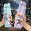 1PC Fox Inside Spread Eagle Wing Art Print 750ml Color Plastic Sports Water Bottle Leakproof Flip Straw Lid Suitable for Sports Office Home Use