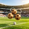 Wooden Soccer Keychain With Creative Design For Gift And Party Favors
