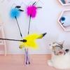 Cat Toy Feather Cat Toys Interactive Long Handle Cats Teaser Stick Bite Resistant Feather Toy for Cats Sticks Toy Pet Supplies