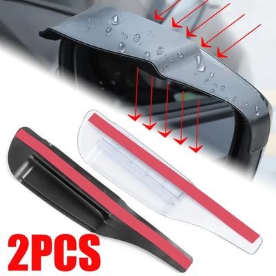 Car Rearview Mirror Rain Eyebrows with Air Guide Universal Reversing Mirror Rain-proof Shield Truck Air Dried Type Rain Eyebrows
