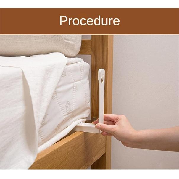 Bed Sheet Fasteners, Bed Sheet Holder, ABS 4pcs Bed Sheet Clip Bedsheet Grippers Non Slip Bed Sheet Holder for Corners Mattresses Home Household