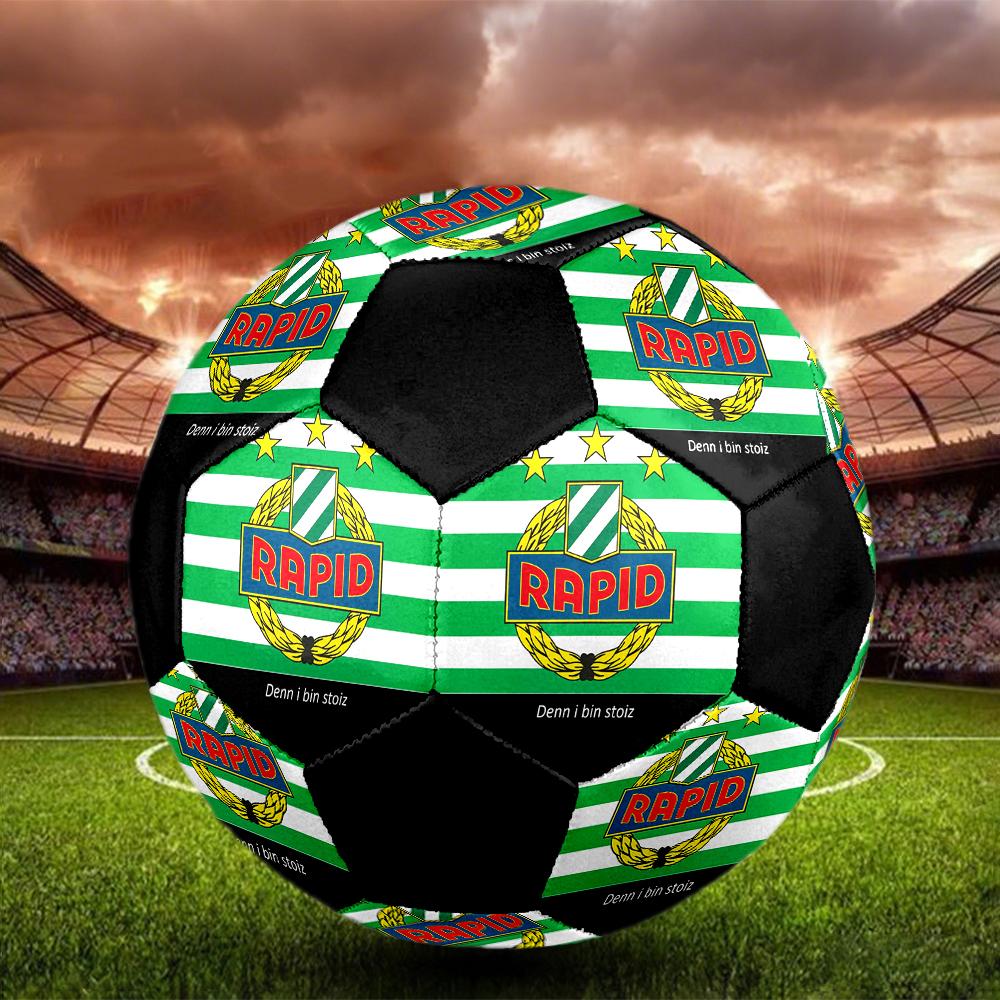 SIZE 5 Rapid Vienna Soccer Ball Colorful All Ages Machine Stitched PVC Competition Ready Durable High-Bounce