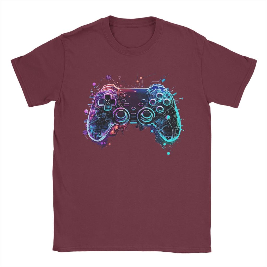 Men's T-Shirts Gamer Girl Boy Funny Cotton Tee Shirt Short Sleeve GamePad T Shirts O Neck Clothes Summer