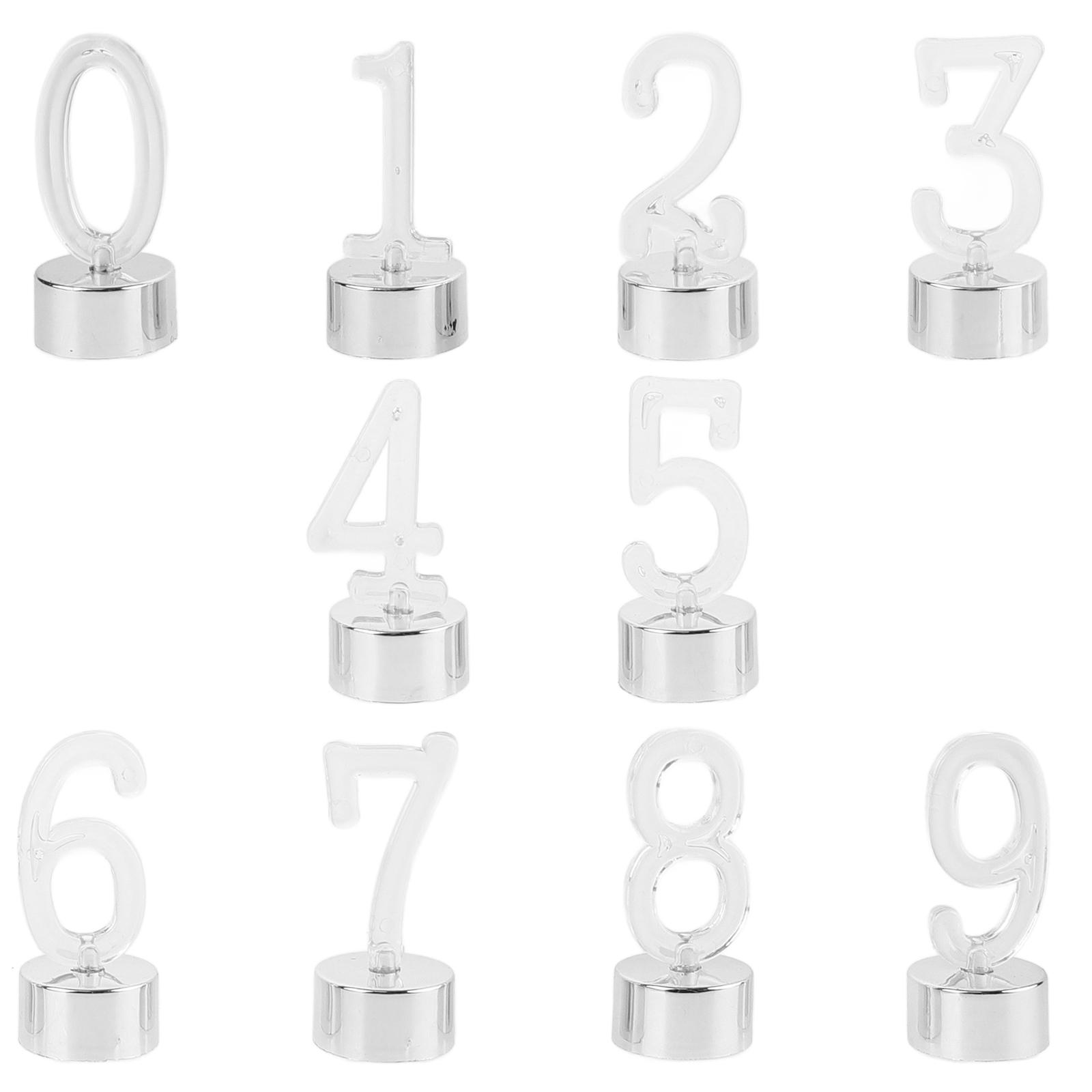 

10 шт. цифровой световой шланг номер торт топпер свечи на день рождения беспламенные огни ночник светодиодный декоративный светильник чай