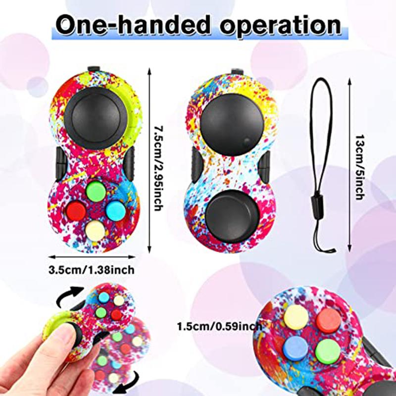 Fidget Pad Rolling Stress Relief Decompression Fidget Controller Pad Game Sensory Toys Handheld Fingertip Toys For Kids Adult