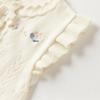 DAVE & BELLA Girls' Ruffled Knit Cardigan Vest